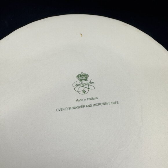 Christineholm Porcelain Rose Pattern Quiche Scalloped Baking Dish Ceramic VTG - Picture 6 of 13